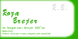 roza brejer business card